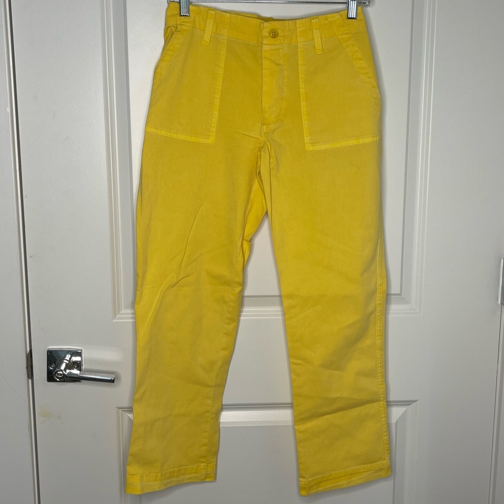 Lucky Brand Yellow Wide Capri Pants